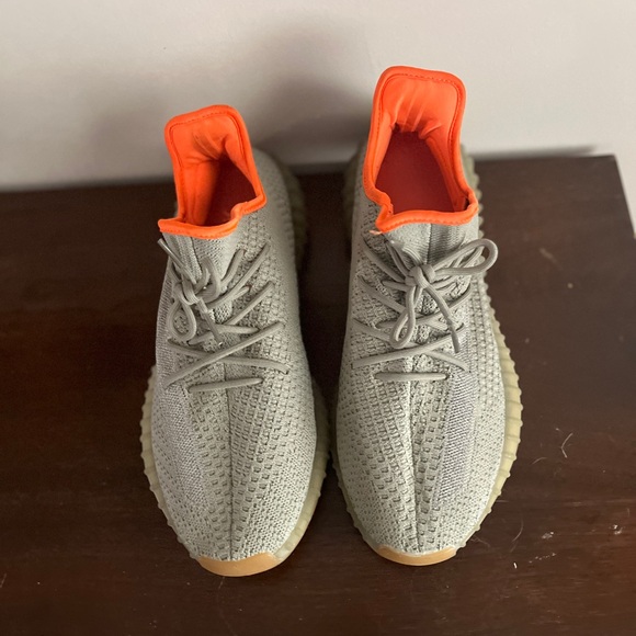 Gray and Orange Knit Yeezy boost Sneakers, Kanye west Yeezy trainers - Picture 3 of 8